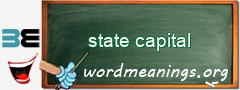 WordMeaning blackboard for state capital